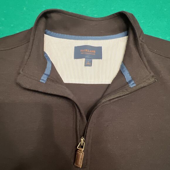 Fairlane Shirt Mens M 1/4 Zip Pullover Golf Performance Pique Texture Polo Knit - Picture 2 of 8